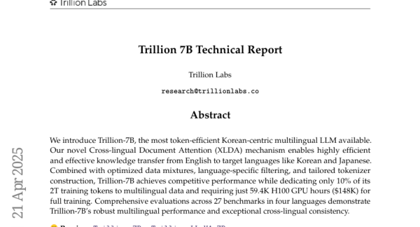 ����Trillion 7B��ͻ���Եĺ���Ϊ���Ķ����Դ�ģ�ͼ�������