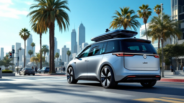 Uber �� Volkswagen �����������Ƴ��Զ���ʻ�綯΢��ʿ robotaxi ����