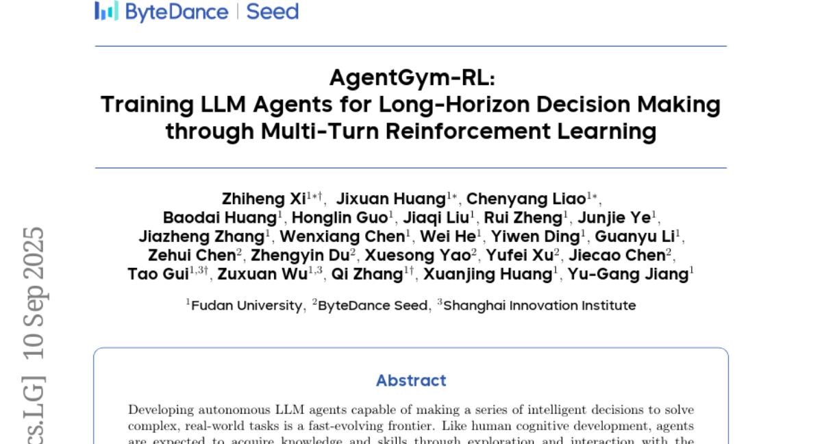 AgentGym-RLѧŶAIϷѧ᳤ڹ滮