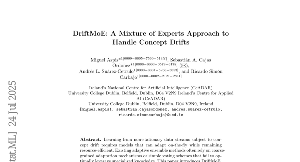DriftMoE：让机器学习像换挡一样智能，都柏林大学带来数据流概念漂移的专家混合新方案