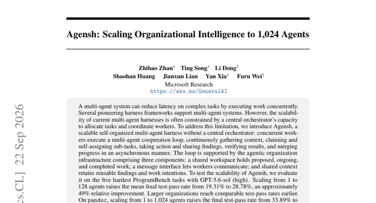 当1024个AI程序员一起写代码：微软让Agent数量成为新的智能维度
