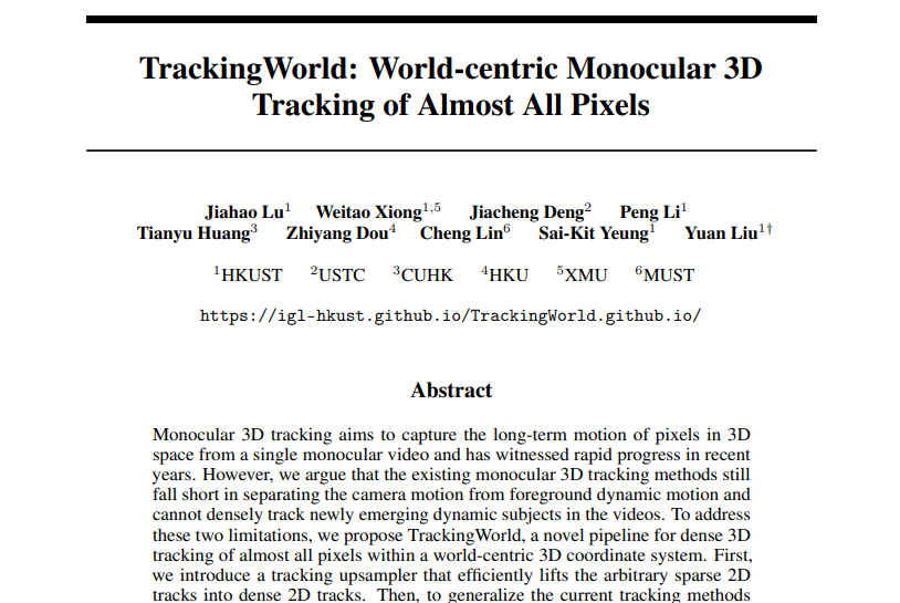 ��ۿƼ���ѧͻ�ƣ��õ��ԡ���������Ƶ��ÿ�����ص�3D�˶��켣