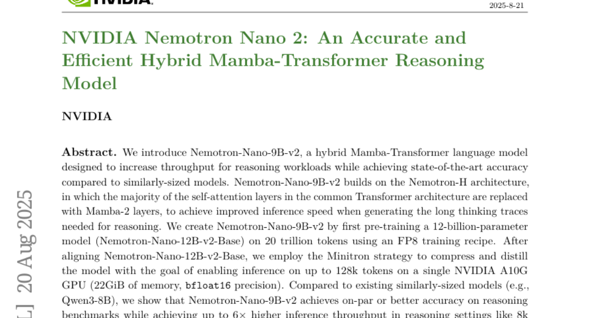 NVIDIANemotron Nano 2СĴǻۣAIٶȷԾ6