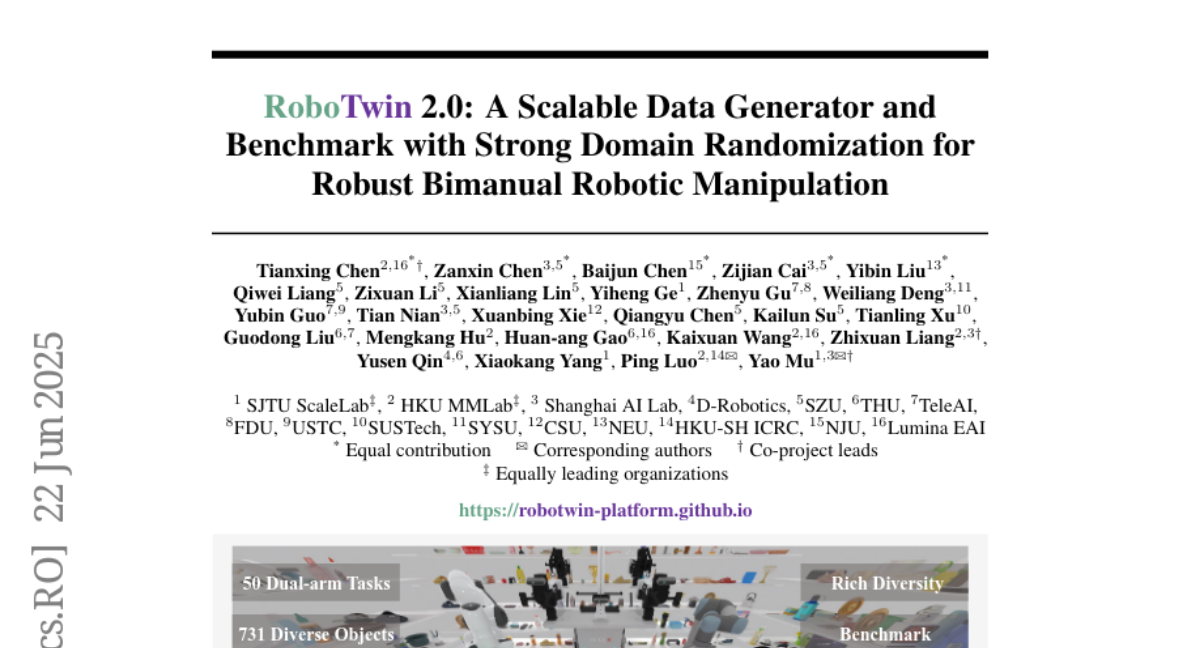 ¶˫ЭϺAIʵҵȻƳRoboTwin 2.0ûһ