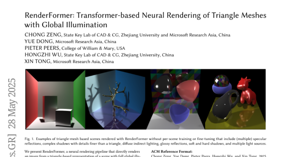 RenderFormer��΢����������Ͽ����ı����������������Ⱦ����