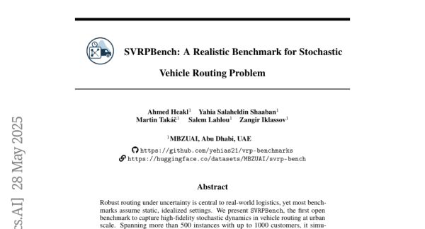 SVRPBench��MBZUAI�о��ŶӴ�����׸���ʵ�����������·���滮��׼����ƽ̨