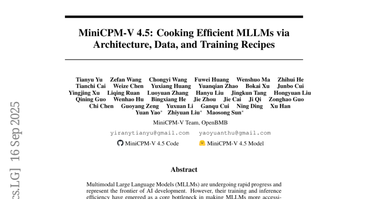8BMiniCPM-V 4.5СĴǻۣģ̬AIģ͵Чʸ