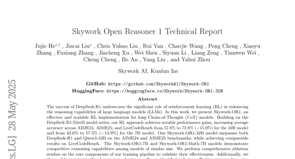 Skywork OR1: �����ŶӴ������ǿ����������Դ��ģ��
