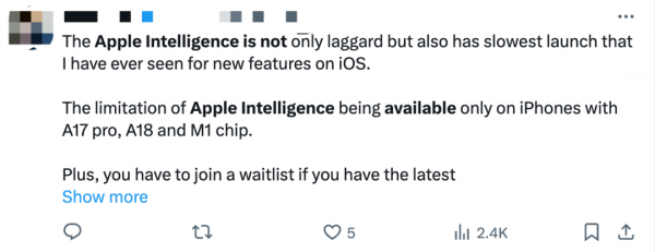 ΪɡСȷƻˣApple Intelligence治