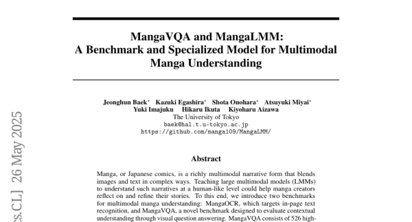 ����Ҳ�����£�������ѧ���� MangaLMM���� AI ������һ���Ķ��ձ�����