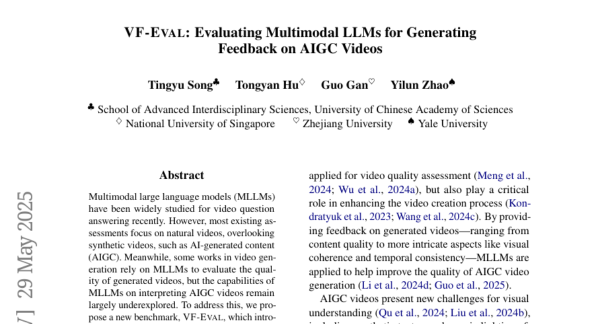 VF-EVAL�������ģ̬������ģ��ΪAI������Ƶ�ṩ����������