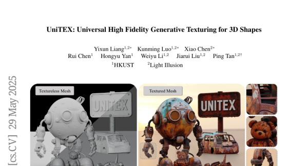 UniTEX�����ƴ�ͳ�����������ƣ�HKUST��Light Illusion�ŶӴ����߱���3D���������·���