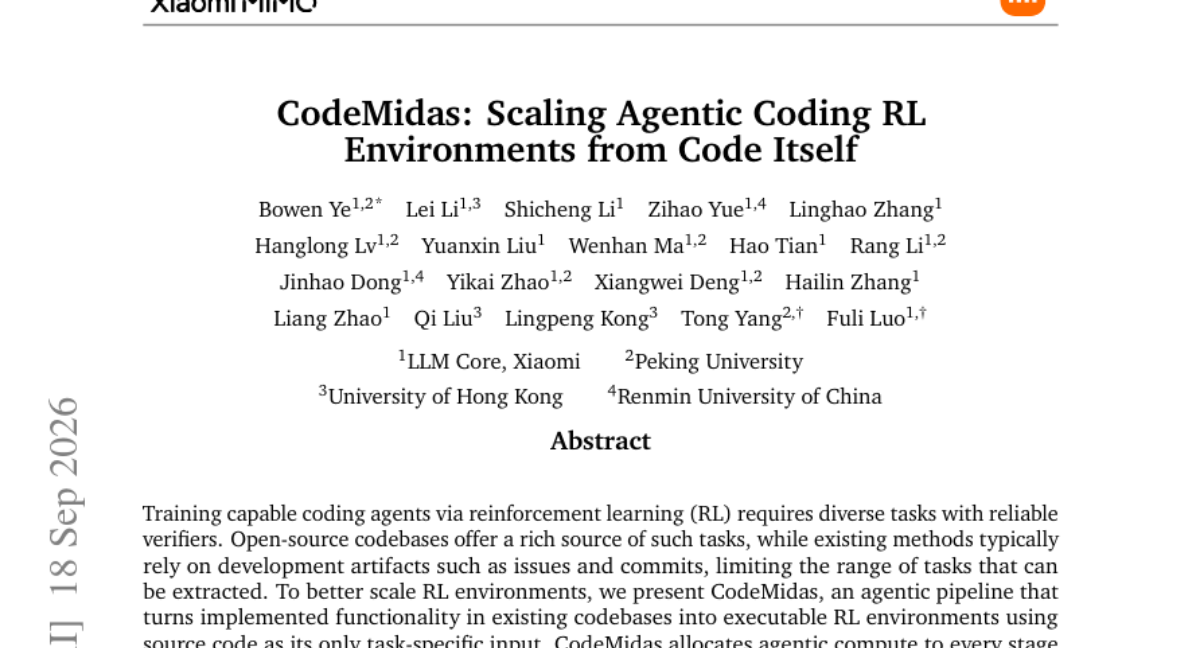 CodeMidas：把开源代码库变成训练AI编程能力的练兵场